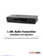 Radio Systems i.AM.Radio Transmitter Installation And Operation Manual