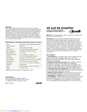 Knoll 4K Installation Instructions