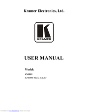 Kramer VS-88H User Manual