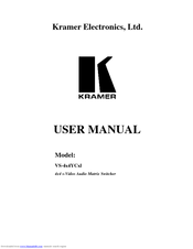 Kramer VS-4x4YCx1 User Manual