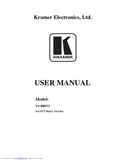 Kramer VS-88DVI User Manual