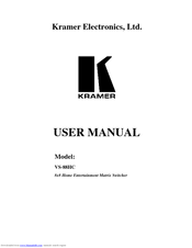 Kramer VS-88HC User Manual