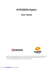 Kyocera Boost Hydro User Manual