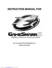 Saitek GameShark2 Instruction Manual