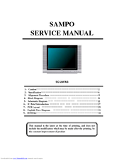 Sampo SC-29FAS Service Manual