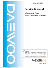 Daewoo KOR-1A7G9T Service Manual