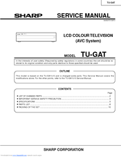 Sharp TU-GAT Service Manual