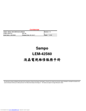 Sampo LEM-42S60 Service Manual