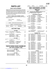 Sharp 21A-70ST Parts List