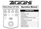 Zoom Ultra Fuzz UF-01 Operation Manual