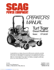 Scag Power Equipment Turf Tiger Diesel Powered STT-28CAT Operator's Manual