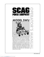 Scag Power Equipment SWU Operator's Manual