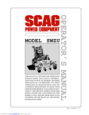 Scag Power Equipment SWZU Operator's Manual