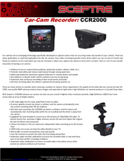 Sceptre CCR2000 Feature Overview