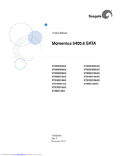 Seagate Momentus 5400.6 SATA Series Product Manual