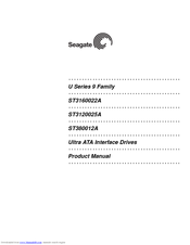 Seagate Barracuda 7200.7 ST3160022A Product Manual