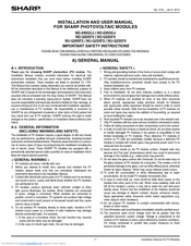 Sharp NU-Q240F2 Installation And User Manual