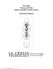 La Crosse Technology WS-7390U Instruction Manual