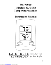 WS-9032U Wireless 433 MHz Weather Station Instruction Manual