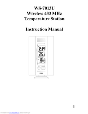 La Crosse Technology WS-7013U Instruction Manual