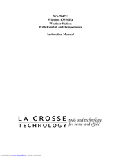 La Crosse Technology WS-7047U Instruction Manual
