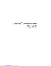 Livescribe Smartpen Desktop Mac User Manual