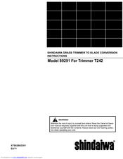 Shindaiwa 89291 Conversion Instructions