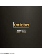 Lexicon PCM NATIVE DUAL DELAY Owner's Manual