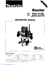 Makita 3612BRA Instruction Manual