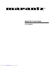 Marantz PS-17 User Manual