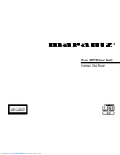 Marantz CD7300 User Manual