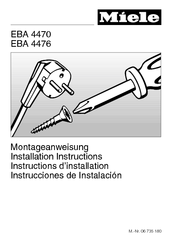 Miele EBA 4470 Installation Instructions Manual
