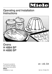 Miele H 4886 BP Operating And Installation Manual