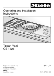 Miele CS 1326 Operating And Installation Manual