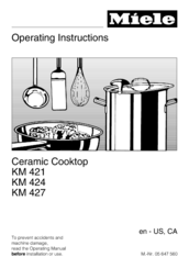 Miele KM 427 Operating Instructions Manual