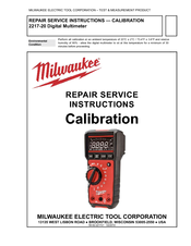 Milwaukee 2217-20 Repair Service Instructions
