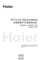 Haier P50A11-AK Owner's Manual
