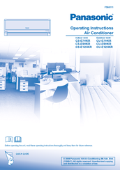 Panasonic CS-E7HKR Operating Instructions Manual