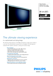 Philips Matchline 32PF9986 Specifications