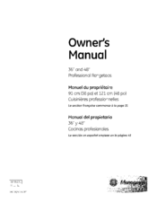 GE Monogram ZGU364NRP4SS Owner's Manual