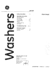 GE WLSR2200J7WW Owner's Manual