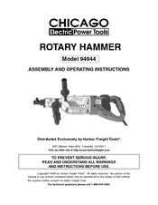 Chicago Electric 94944 Assembly And Operating Instructions Manual