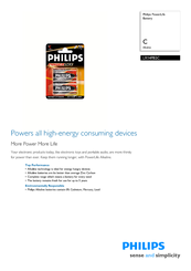 Philips PowerLife LR14PB2C Specifications