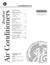 GE Zoneline 3500 Owner's Manual And Installation Instructions