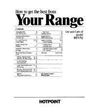 HOTPOINT RB747GJ Use And Care Manual