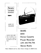 Sears 560.21170250 Owner's Manual