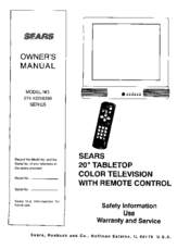 Sears 274.43318390 SERIES Owner's Manual