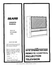 Sears LXI 626.54618390 Series Owner's Manual
