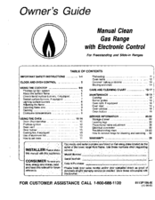 MAGIC CHEF CGS1740ADL Owner's Manual