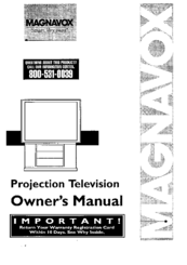MAGNAVOX Projection Television Owner's Manual